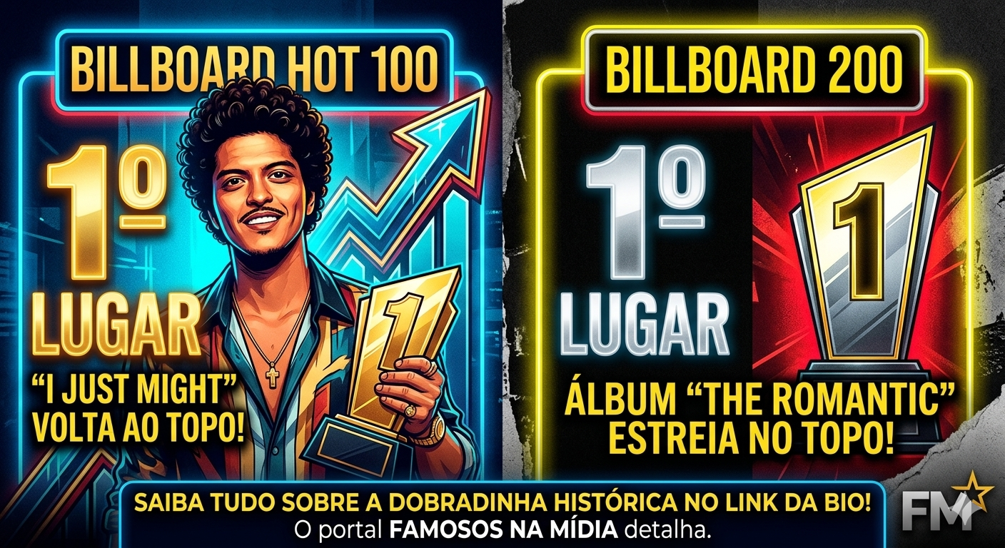 Bruno Mars domina as paradas: “I Just Might” retorna ao topo da Billboard Hot 100