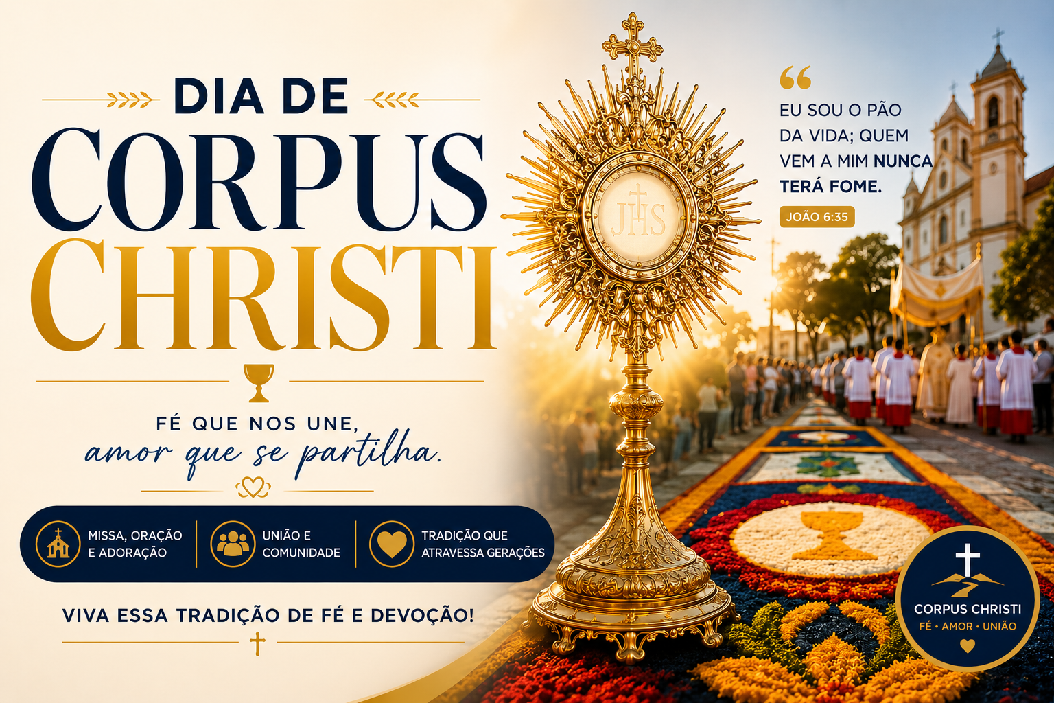 Corpus Christi 2026: Fiéis celebram tradição de fé, devoção e união pelo Brasil