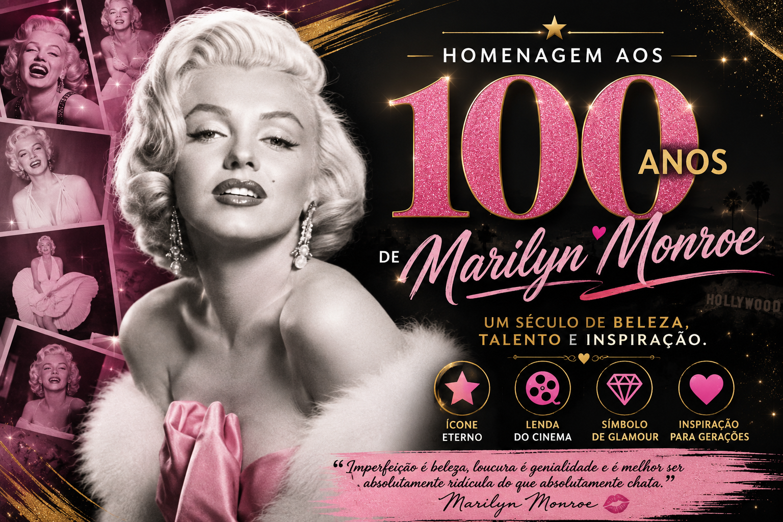 Homenagem aos 100 anos de Marilyn Monroe: o legado eterno da maior estrela de Hollywood
