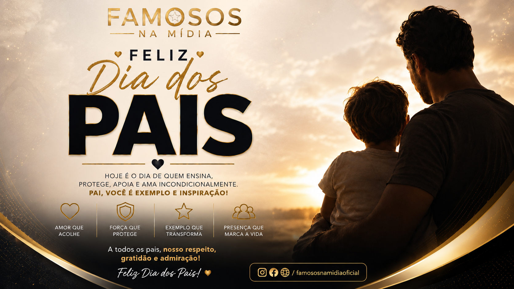 Feliz Dia dos Pais: Famosos na Mídia celebra a data especial